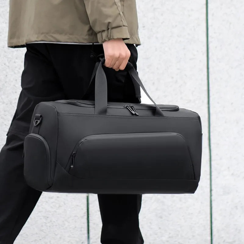 Large Capacity Gym & Travel Duffel Bag | Multi-Compartment Shoe Storage | Premium PU