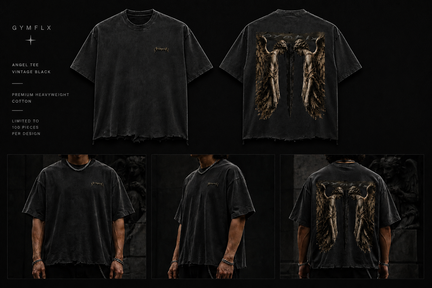 Drop-001 Oversized Raw-Hem Boxy T-Shirt