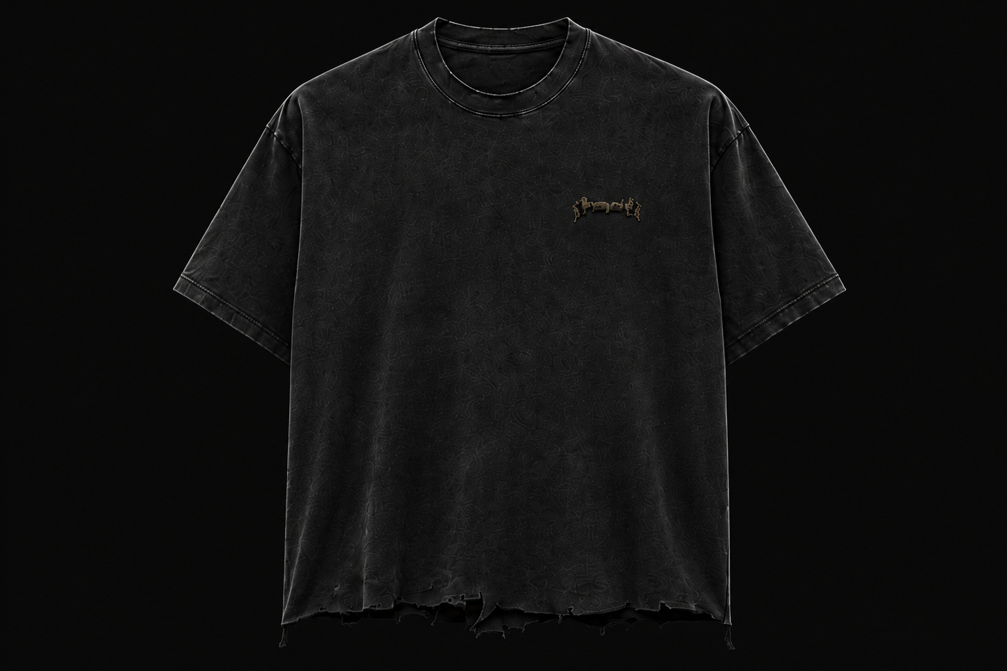 Drop-001 Oversized Raw-Hem Boxy T-Shirt